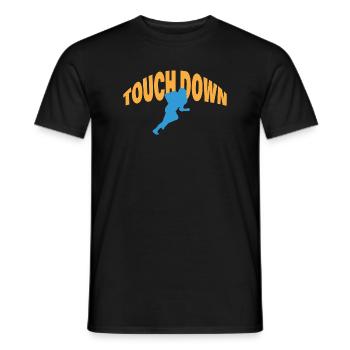 TOUCH DOWN - Männer T-Shirt - Schwarz - Vorne - AI Model Male 178 light (178cm)