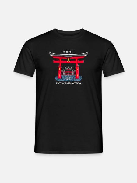 Itsukushima Shrine, Miyajima, Hiroshima. Japan - Men's T-Shirt - black