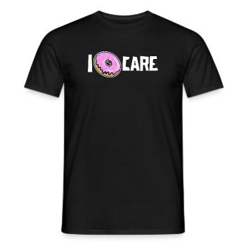 Je ne me soucie pas de Donut Attitude de déclaration drôle - T-shirt homme - noir - Devant - AI Model Male 178 light (178cm)