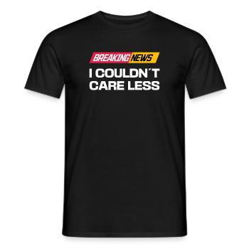 I don't care about the statement funny indifferent - Men's T-Shirt - black - Front - AI Model Male 178 light (178cm)