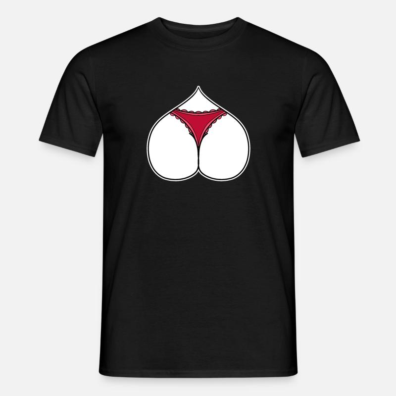 Arsch Herz Liebe - Männer T-Shirt - Schwarz