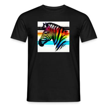 Zebra - Men's T-Shirt - black - Front - AI Model Male 178 light (178cm)