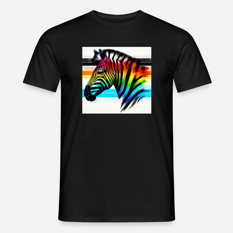 Zebra - Männer T-Shirt - Schwarz