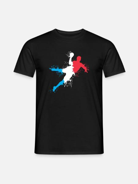 Handball Team Frankreich Handballer Explosion EM - Männer T-Shirt - Schwarz