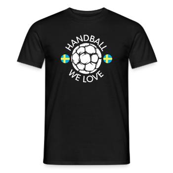 nous aimons le handball suède Équipe Handballeur EM icône - T-shirt homme - noir - Devant - AI Model Male 178 light (178cm)