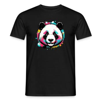 Panda - Männer T-Shirt - Schwarz - Vorne - AI Model Male 178 light (178cm)