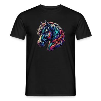 Cheval - T-shirt homme - noir - Devant - AI Model Male 178 light (178cm)