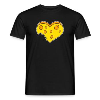 Coeur de fromage - T-shirt homme - noir - Devant - AI Model Male 178 light (178cm)