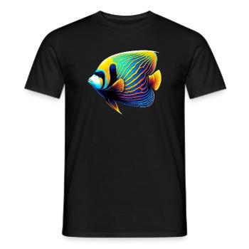 Poisson ange empereur - T-shirt homme - noir - Devant - AI Model Male 178 light (178cm)