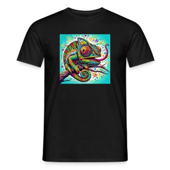 Chameleon - Men's T-Shirt - black - Front - AI Model Male 178 light (178cm)
