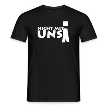 nicht mit uns! - Männer T-Shirt - Schwarz - Vorne - AI Model Male 178 light (178cm)