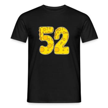 52 ans de Lustig Käse - T-shirt homme - noir - Devant - AI Model Male 178 light (178cm)