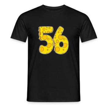 56 ans de Lustig Käse - T-shirt homme - noir - Devant - AI Model Male 178 light (178cm)