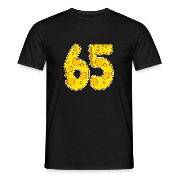 65 years of Lustig Käse - Men's T-Shirt - black - Front - AI Model Male 178 light (178cm)