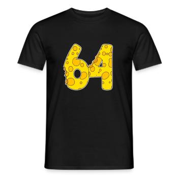 64 ans de Lustig Käse - T-shirt homme - noir - Devant - AI Model Male 178 light (178cm)