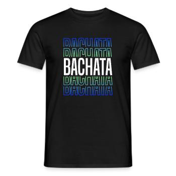 Bachata Schriftzug für Sensual Tanzen - Männer T-Shirt - Schwarz - Vorne - AI Model Male 178 light (178cm)