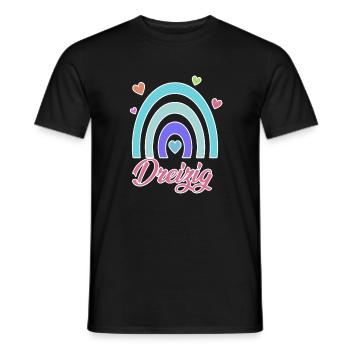 30. Geburtstag Regenbogen Vintage - Männer T-Shirt - Schwarz - Vorne - AI Model Male 178 light (178cm)