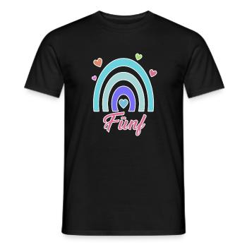 5. Geburtstag Regenbogen Vintage - Männer T-Shirt - Schwarz - Vorne - AI Model Male 178 light (178cm)