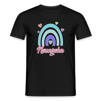 19. Geburtstag Regenbogen Vintage - Männer T-Shirt - Schwarz - Vorne - AI Model Male 178 light (178cm)