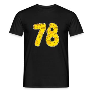 78 ans de Lustig Käse - T-shirt homme - noir - Devant - AI Model Male 178 light (178cm)