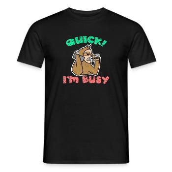 Relax Funny Statement I Don't Care Attitude - Men's T-Shirt - black - Front - AI Model Male 178 light (178cm)