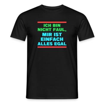 Ist Mir Wurscht Statement Egal Gleichgültig - Männer T-Shirt - Schwarz - Vorne - AI Model Male 178 light (178cm)