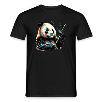 Panda - Männer T-Shirt - Schwarz - Vorne - AI Model Male 178 light (178cm)