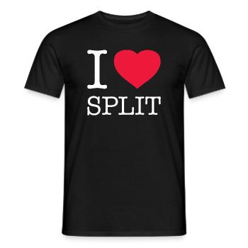 I LOVE SPLIT Croatia Kroatien - Männer T-Shirt - Schwarz - Vorne - AI Model Male 178 light (178cm)