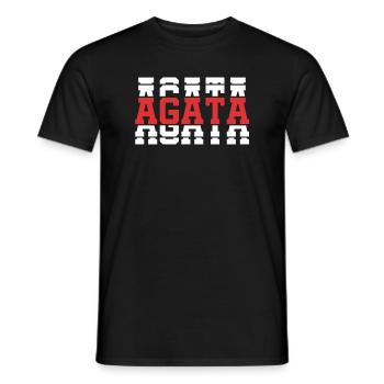 T-Shirt Achat T-Shirt Geschenkidee gestapelter Text - Männer T-Shirt - Schwarz - Vorne - AI Model Male 178 light (178cm)