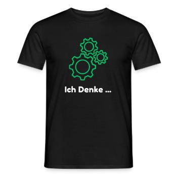 Denkende Zahnräder Design - Männer T-Shirt - Schwarz - Vorne - AI Model Male 178 light (178cm)