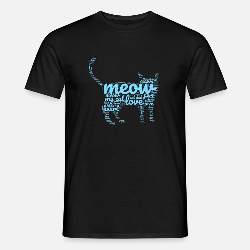 Worte von Daddy Kitty - Männer T-Shirt - Schwarz