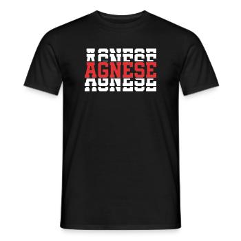 T-Shirt Agnese T-Shirt Geschenkidee gestapelter Text - Männer T-Shirt - Schwarz - Vorne - AI Model Male 178 light (178cm)