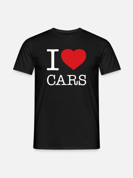 JAG ÄLSKAR BILAR Bil - T-shirt herr - svart