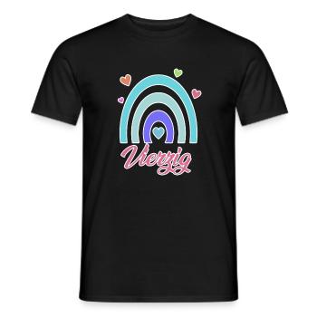 40. Geburtstag Regenbogen Vintage - Männer T-Shirt - Schwarz - Vorne - AI Model Male 178 light (178cm)
