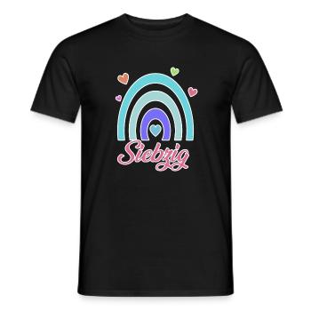 70. Geburtstag Regenbogen Vintage - Männer T-Shirt - Schwarz - Vorne - AI Model Male 178 light (178cm)