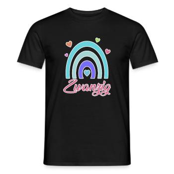 20. Geburtstag Regenbogen Vintage - Männer T-Shirt - Schwarz - Vorne - AI Model Male 178 light (178cm)