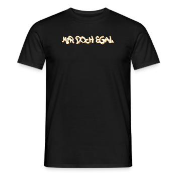I don't care statement indifferent attitude chill - Men's T-Shirt - black - Front - AI Model Male 178 light (178cm)