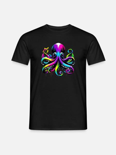 Pieuvre - T-shirt homme - noir