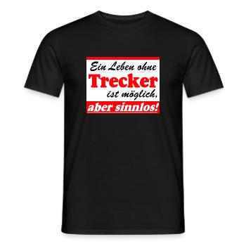Tractor , Tractor , Agricultural Machinery, Life Senseless(25) - Men's T-Shirt - black - Front - AI Model Male 178 light (178cm)
