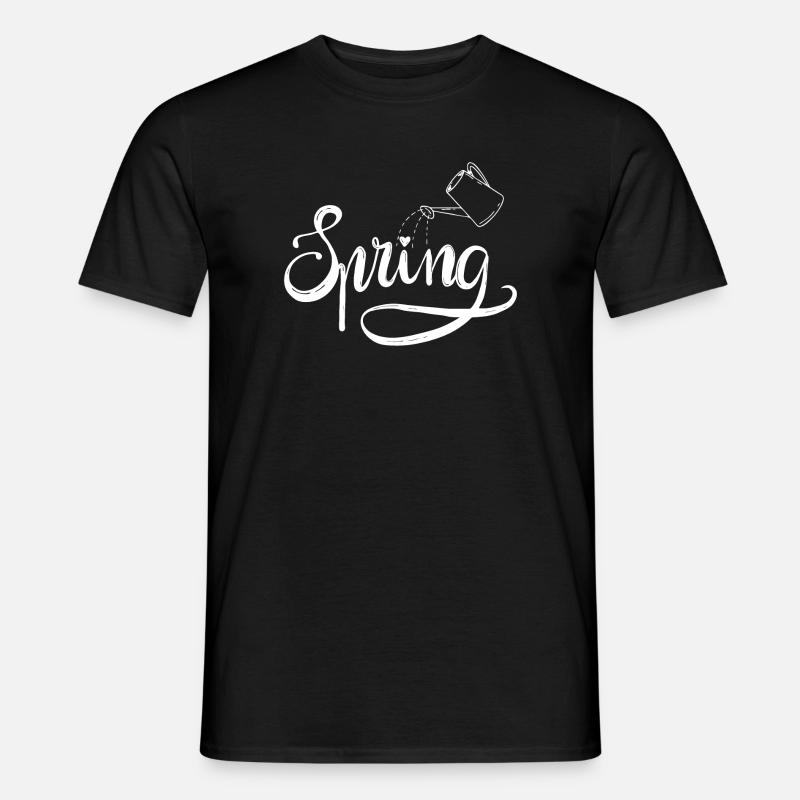 Spring Spring Beginning Garden Watering Lettering - Men's T-shirt - black