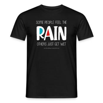 Feel the Rain (dark) - Men's T-Shirt - black - Front - AI Model Male 178 light (178cm)