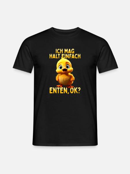 Ente Süße Entenküken Ich Mag Halt Einfach Enten - Männer T-Shirt - Schwarz