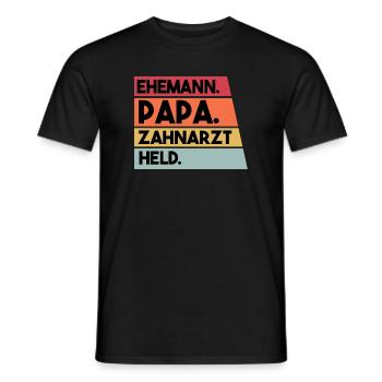 Ehemann Papa Beruf Zahnarzt Held - Männer T-Shirt - Schwarz - Vorne - AI Model Male 178 light (178cm)