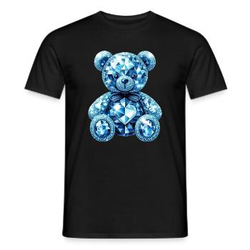 Crystal Bear Diamant Diamanten - Männer T-Shirt - Schwarz - Vorne - AI Model Male 178 light (178cm)