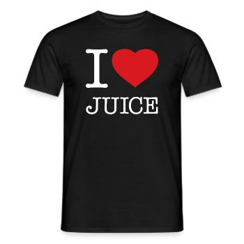 I LOVE JUICE - Men's T-Shirt - black - Front - AI Model Male 178 light (178cm)