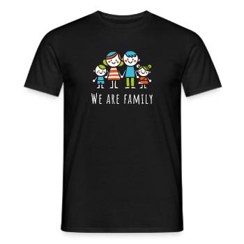 Nous sommes Famille Père Mère Enfants Amour, Fête des Mères - T-shirt homme - noir - Devant - AI Model Male 178 light (178cm)