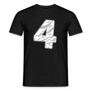 4 - Quatre - T-shirt homme - noir - Devant - AI Model Male 178 light (178cm)
