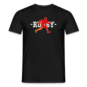 Rugby-Spieler-Geschenk - Männer T-Shirt - Schwarz - Vorne - AI Model Male 178 light (178cm)