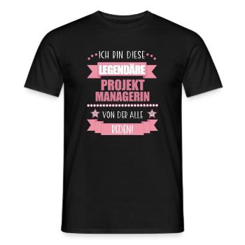 Projektmanagerin Projektmanagement Geschenk - Männer T-Shirt - Schwarz - Vorne - AI Model Male 178 light (178cm)