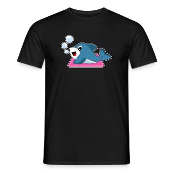 Dolphin Yoga Fitness Gymnastique - T-shirt homme - noir - Devant - AI Model Male 178 light (178cm)